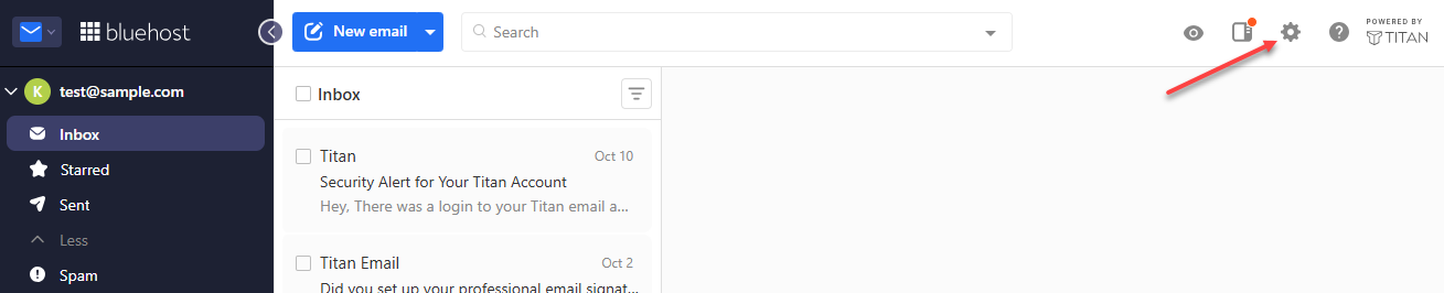 Professional Email - Settings