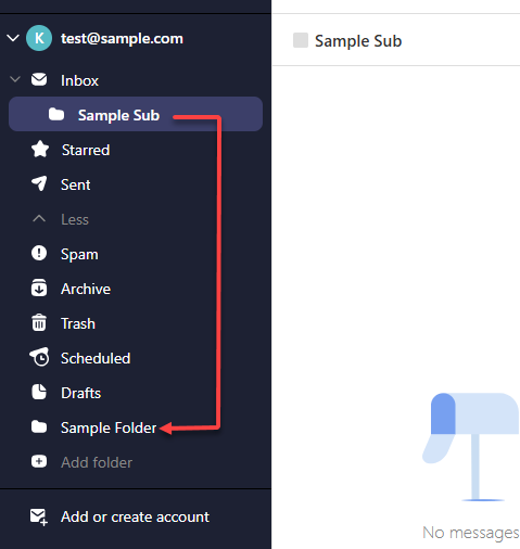 Professional Email webmail - Move a folder