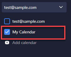 Professional Email webmail - Hover over a calendar