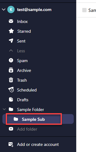 Professional Email webmail - Move a folder