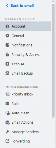 Animated view of the Preferences menu scrolling down to Vacation Responder under Send & Reply