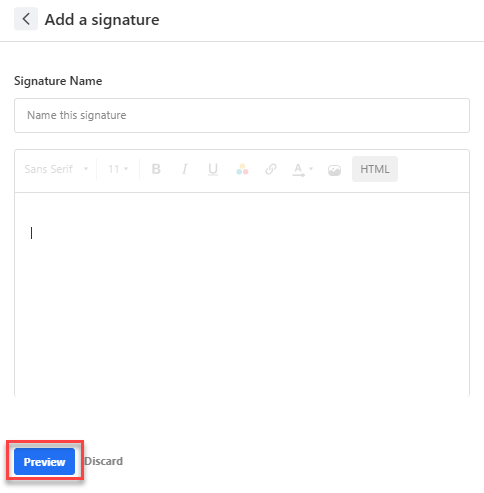 Preview signature