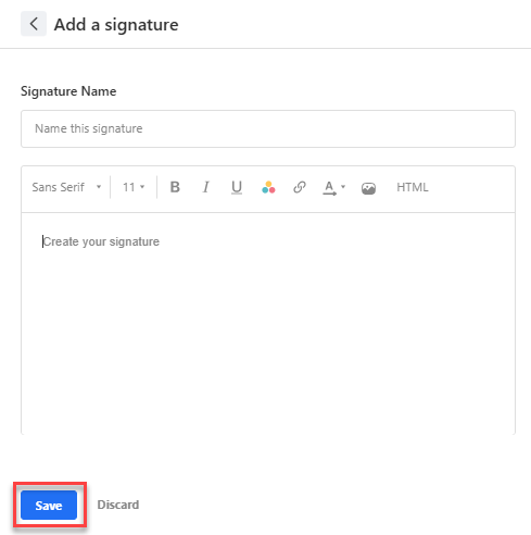 Save signature