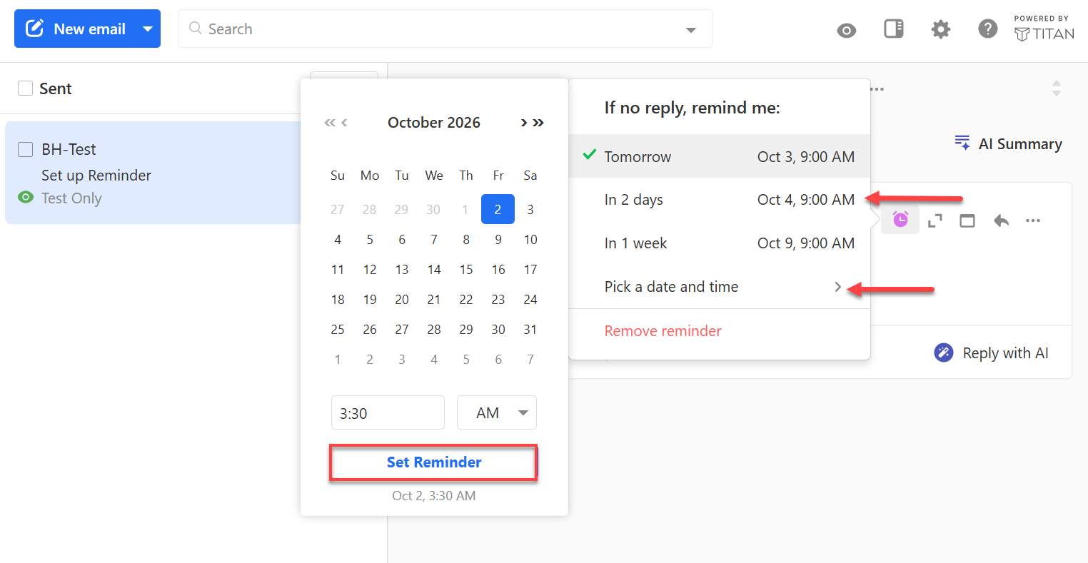 Professional Email Webmail - Set Time and Date