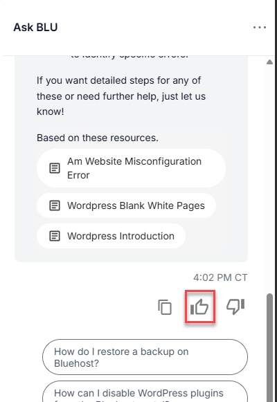 BH Account Manager Ask Blu - Like Button