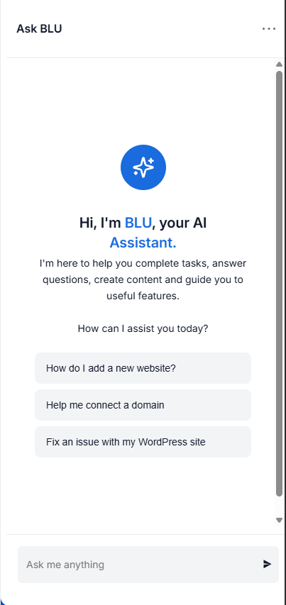 BH Account Manager Ask Blu Chatbox