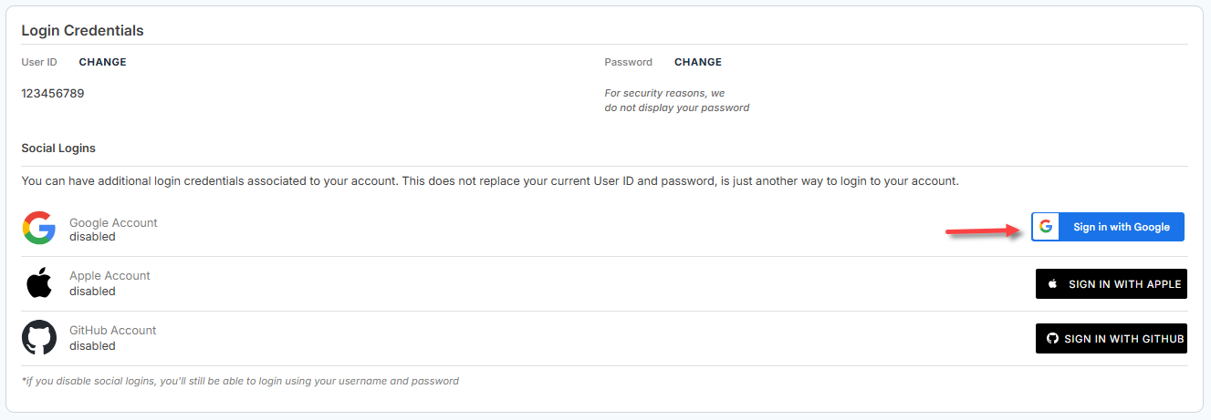 Account Manager - Socials - Sign in with Google