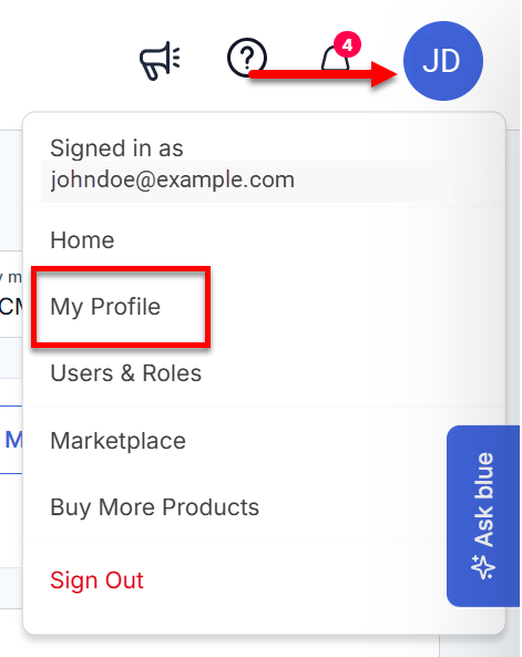 Bluehost Portal - My Profile