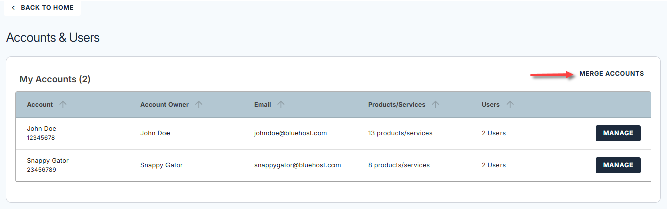Accounts & Users - Merge Accounts