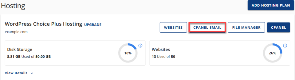 quick-links-cpanel-email