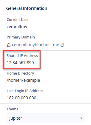 cPanel General Information