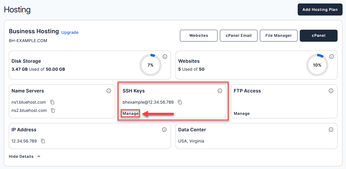 SSH Management- Add SSH Key