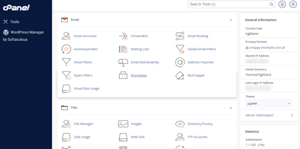 Bluehost Control Panel