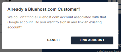 Login page - Link Account