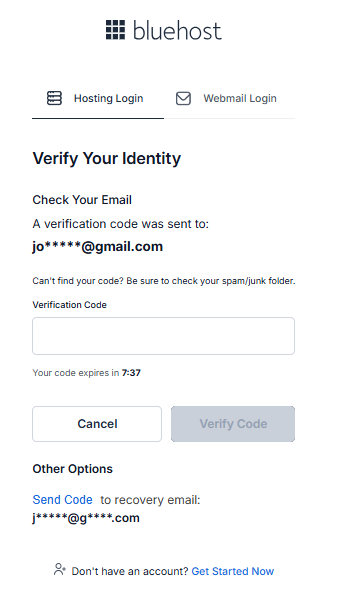 Login page - Other Options