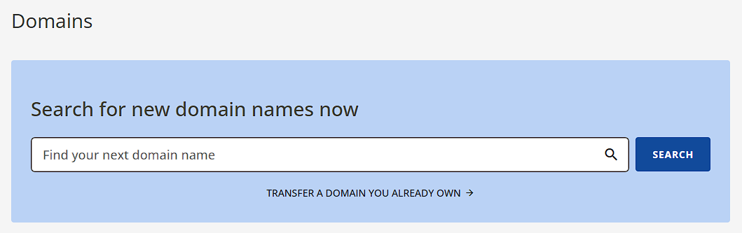 Transfer a domain you already own