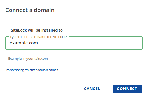 Malware Protection - Assign a Domain - Connect a Domain