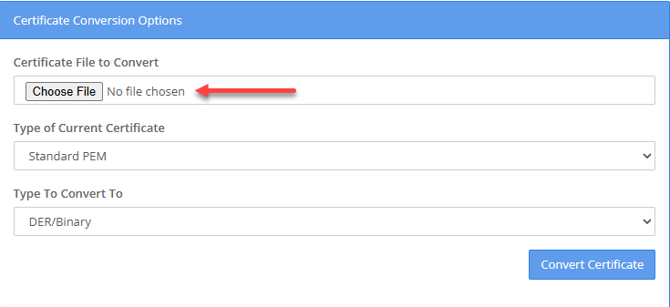 SSL Shopper - Upload CRT file