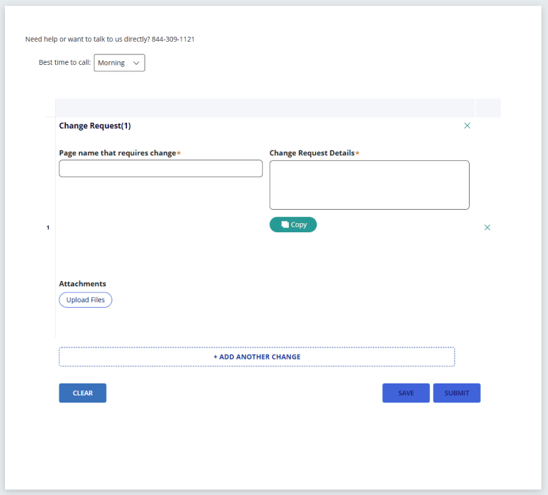 Bluehost Portal - Services - Request Form