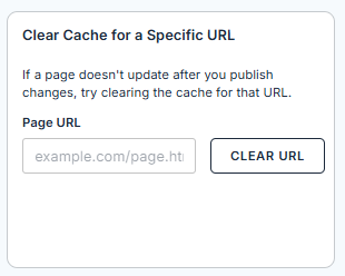 Performance tab - Clear Cache for a Specific URL