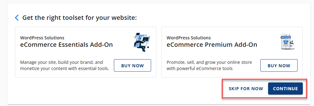 Bluehost Account Manager - Website Manage button
