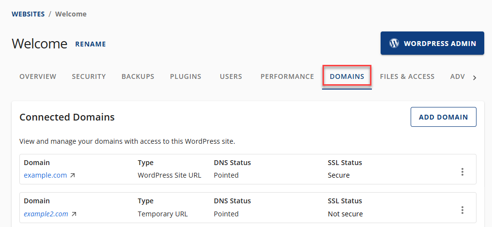 Websites - Domains