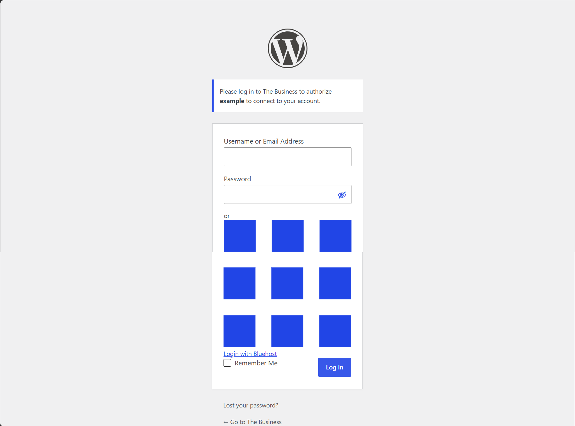 Bluehost Agency Hosting - Websites tab Add Site Transfer WordPress Website - Log In to Your Existing WordPress Site