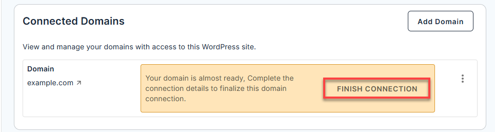 Bluehost Websites Tab - Site Settings Site Information Finish Connection