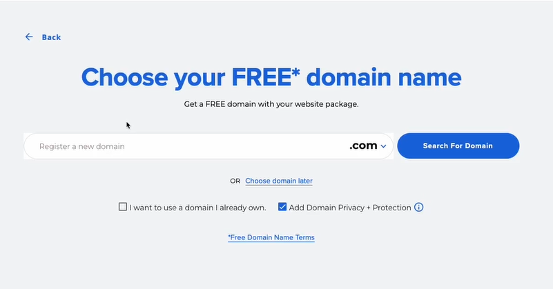 Choose Domain