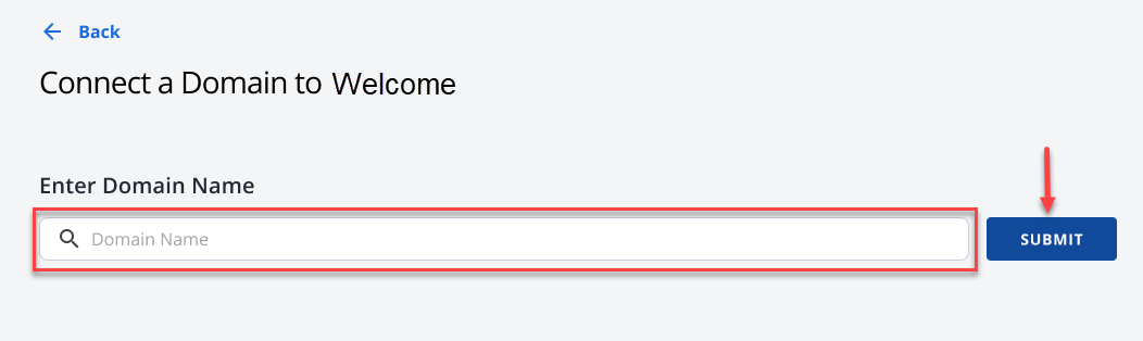 Connect a domain - submit