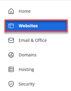 Bluehost Account Manager - Websites Tab