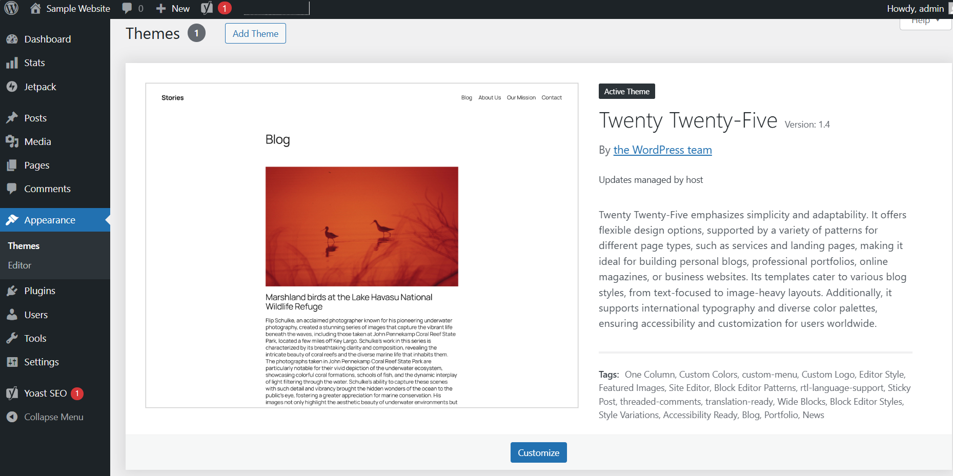 Bluehost Account Manager - Website Manage button
