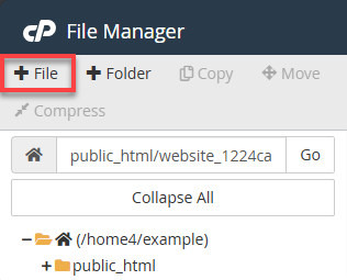 BH File Manager Add File