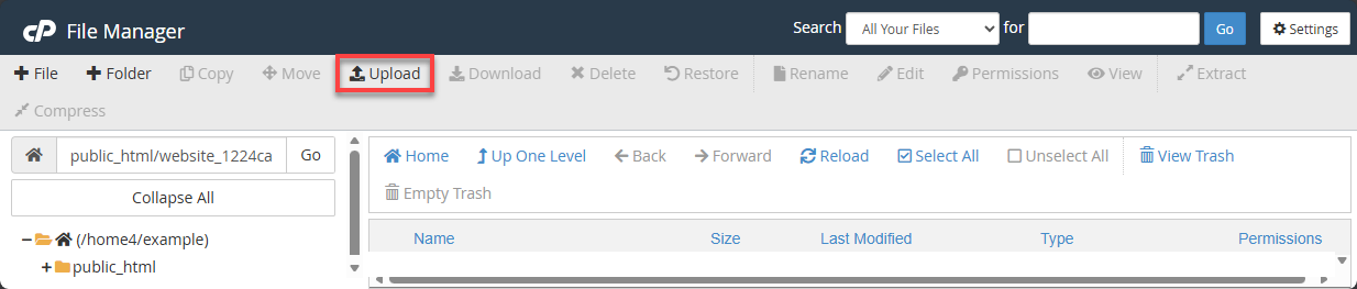 BH File Manager Upload File