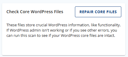  Check Core WordPress File - Repair Core Files