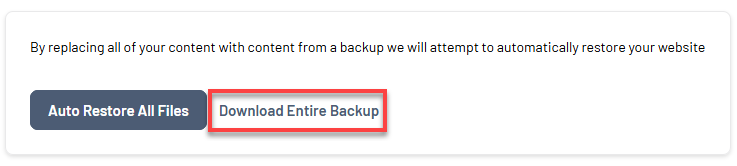 Bluehost Portal - Website Tab Manage Xcitium View Backup History Download Files
