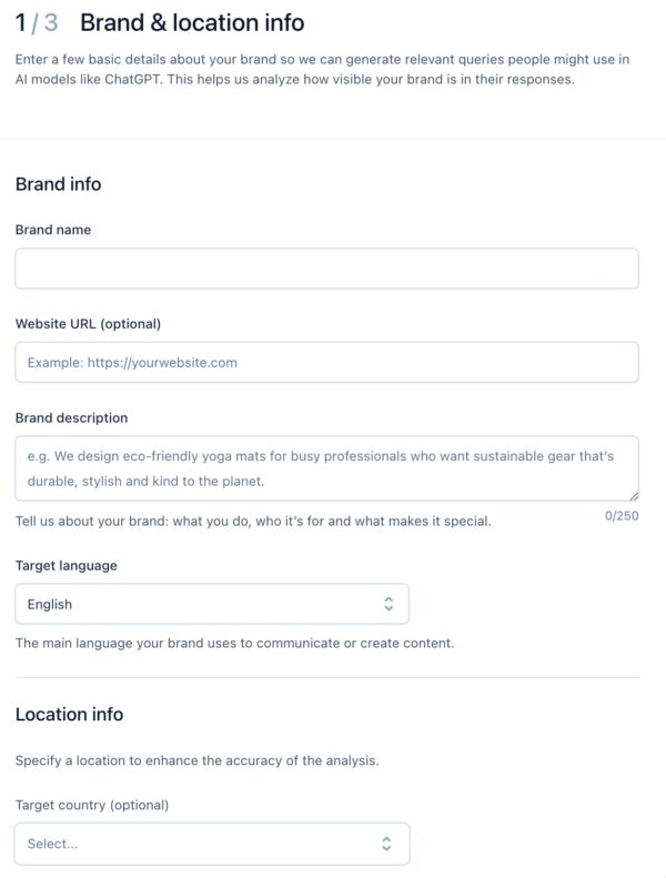 Brand and Location Info