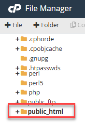 File Manager Home Directory