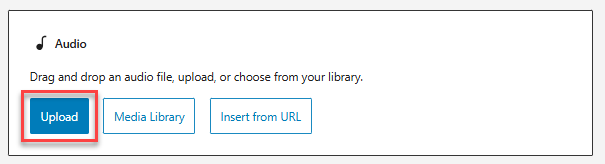 WordPress upload button