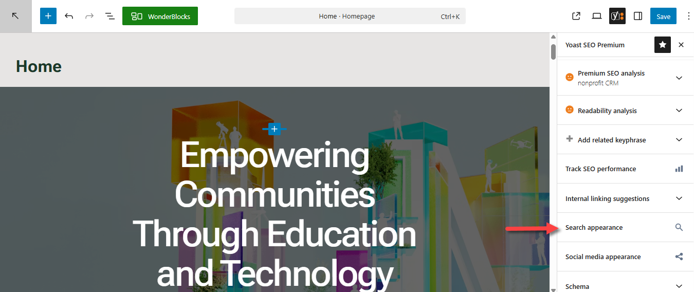 Yoast SEO Premium - Search Appearance