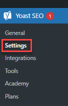 Yoast SEO Settings