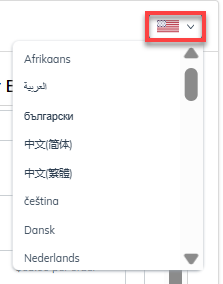 Contract Terms for Bluehost Page Change Language button