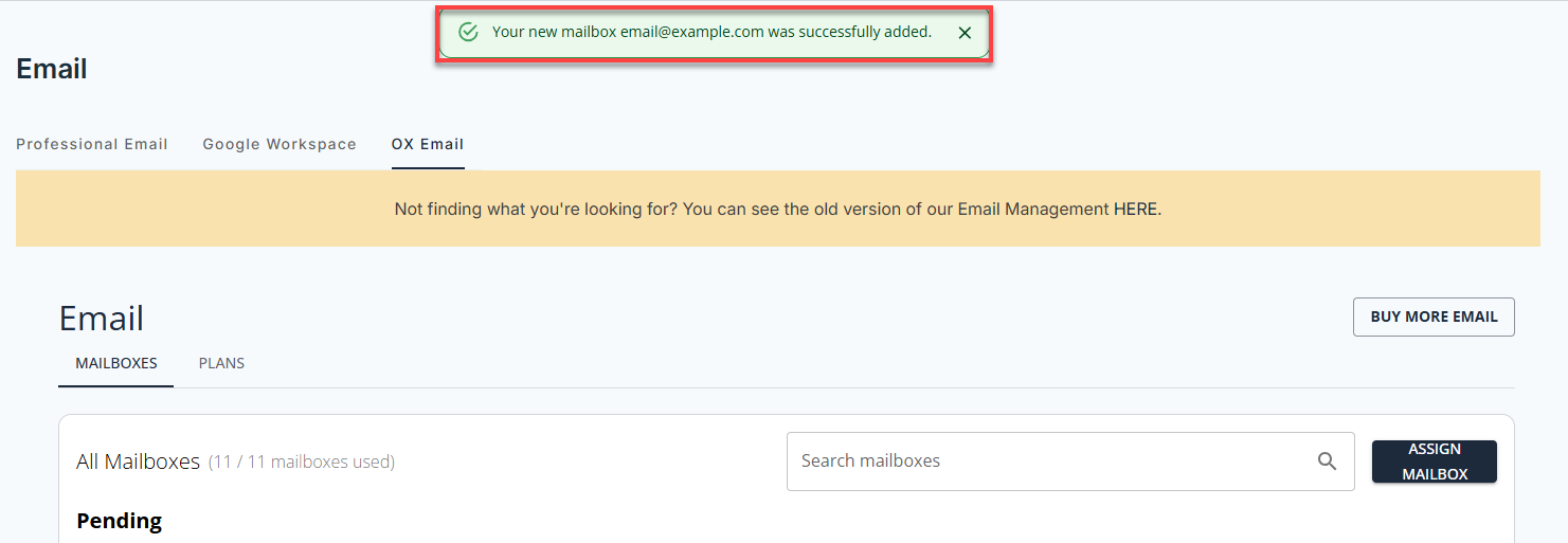 ox-email-succesfully-added
