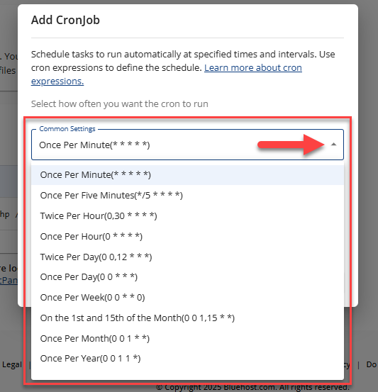 add-a-cron-drop-down