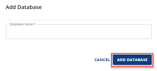 Manage MySQL Database - Enter database  name