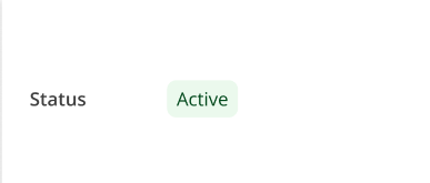 Overview tab - Status section - Active