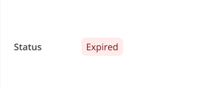 Overview tab - Status section - Expired