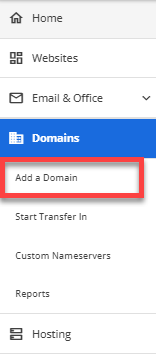 Domains - Add a Domain