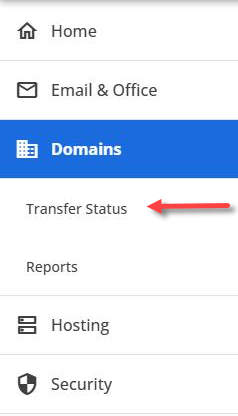 Account Manager - Domains - Transfer Status