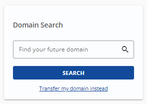 Home - Transfer my domain instead